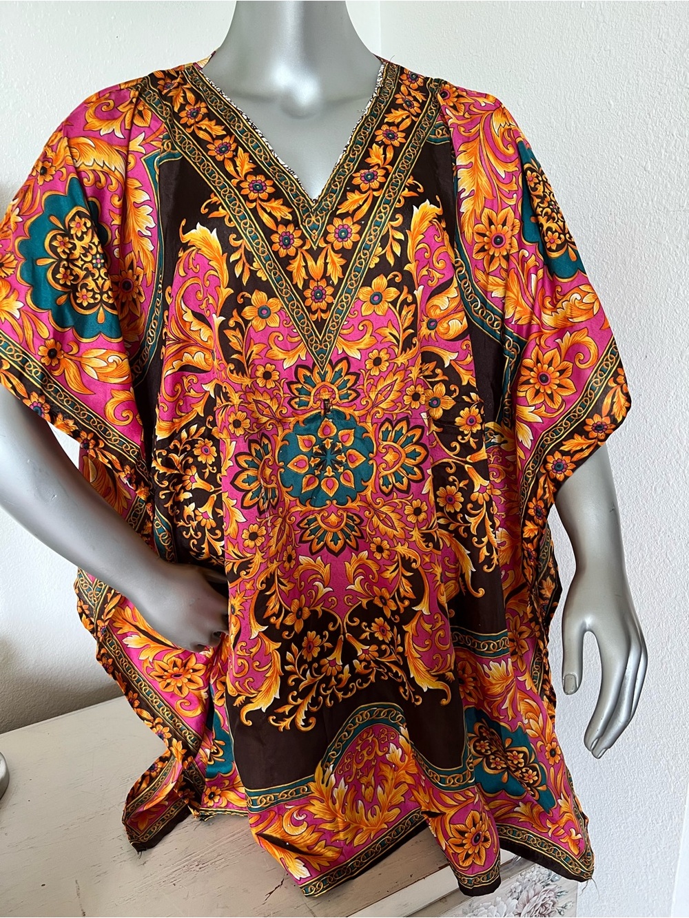 Gypsy Rose kaftan colorful rhinestones One Size Hippie Boho